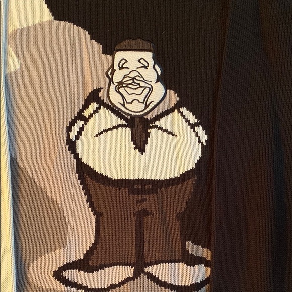 Vintage Delf USA Knit Crewneck Sweater “Black Gray” Made In Korea - Picture 2 of 5